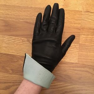 Retro Italian leather convertible gloves